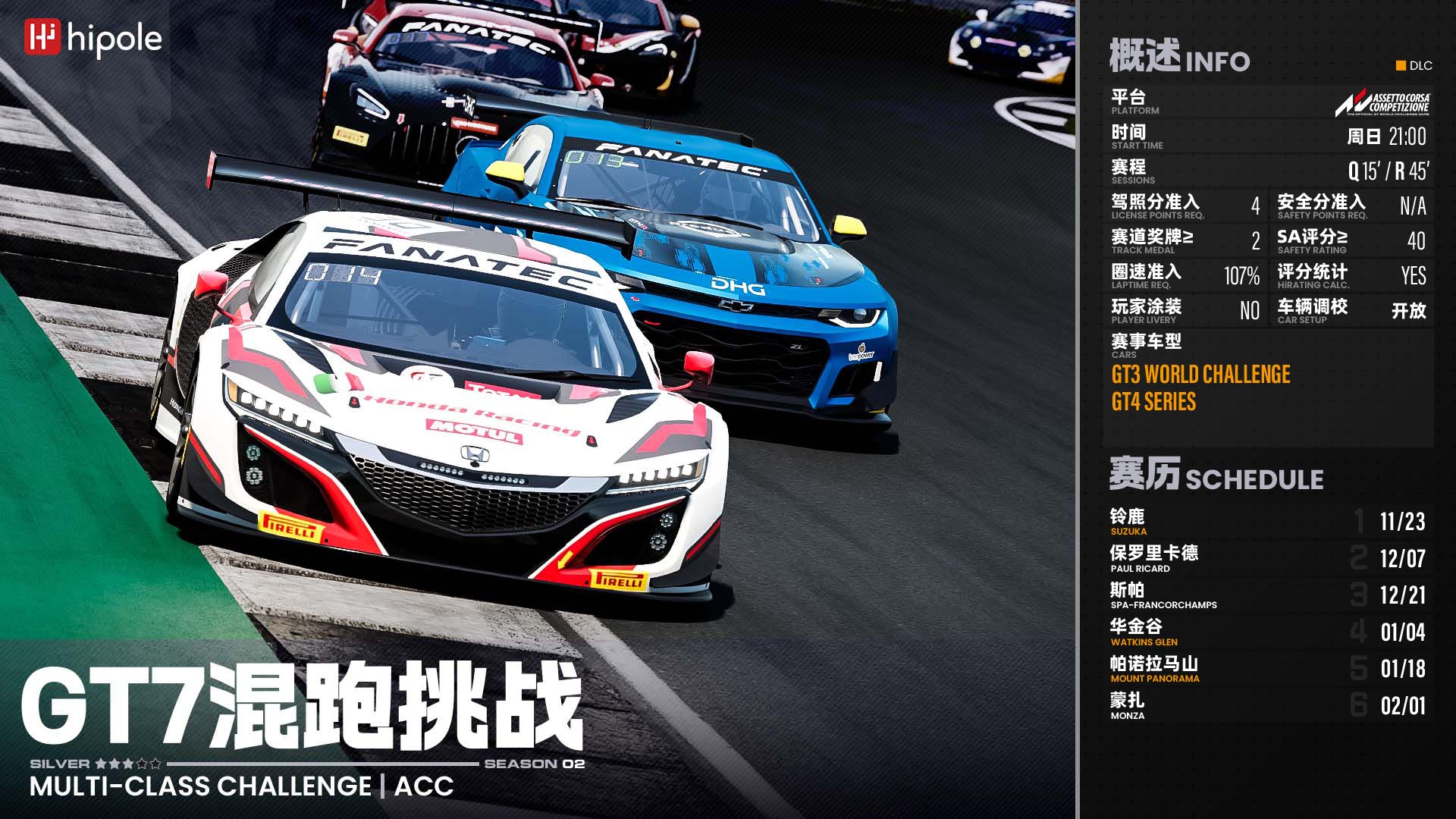 ACC GT7混跑挑战2025第2赛季